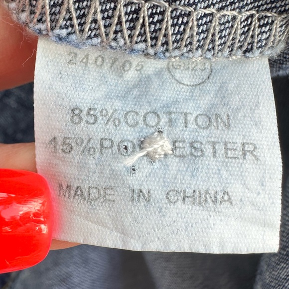 Dress Denim Jean Button Down Blue Mini Medium - Picture 5 of 6